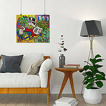 Плакат "Скрудж Макдак з мішком грошей, Alec Monopoly", 50×60см, фото 4