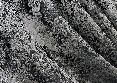 Шторна тканина "Льон Преміум", Туреччина. Колір чорний з сірим. Код 1695ш