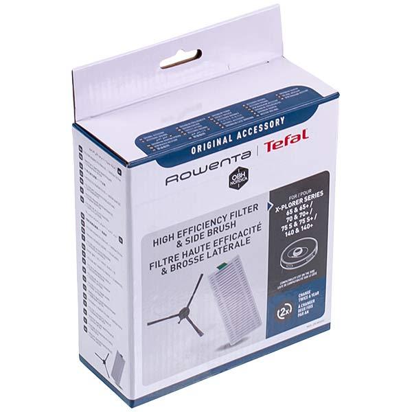 Набір щітки бічної крайки та фільтр HEPA для робота пилососа Rowenta Explorer Serie 75S Serie 75S+ (ZR185002)