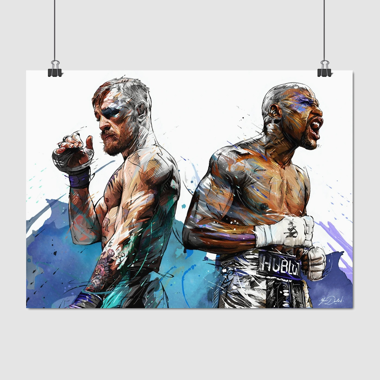 Плакат "Конор Мак-Грегор та Флойд Мейвезер, Conor McGregor, Floyd Mayweather", 44×60см