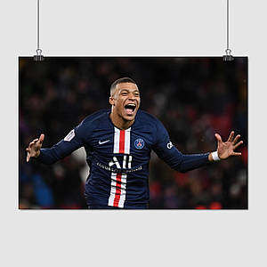 Плакат "Кіліан Мбаппе, футболіст, Kylian Mbappé", 40×60см