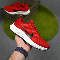 Чоловічі кросівки Nike ZOOM чоловічі спортивні Nike чоловіче взуття Найк червоні кросівки сітка текстильні