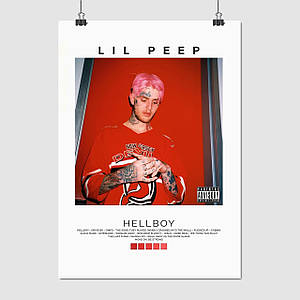 Плакат "Густав Ар, Ліл Піп, репер, LiL PEEP", 60×43см