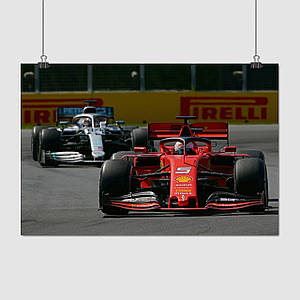 Плакат "Формула-1, Феррарі, Formula One, F1, Ferrari", 40×60см