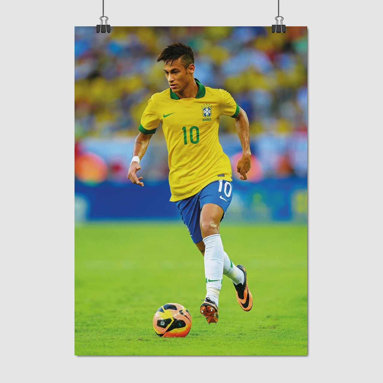 Плакат "Неймар да Сілва, футболіст, Neymar da Silva", 60×43см