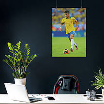 Плакат "Неймар да Сілва, футболіст, Neymar da Silva", 60×43см, фото 3