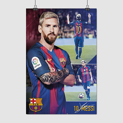 Плакат "Ліонель Мессі, футболіст, Lionel Messi", 60×40см, фото 1