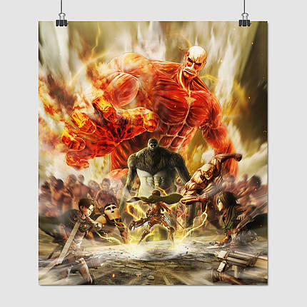 Плакат "Атака на титанів, Attack on Titans", 60×52см, фото 1