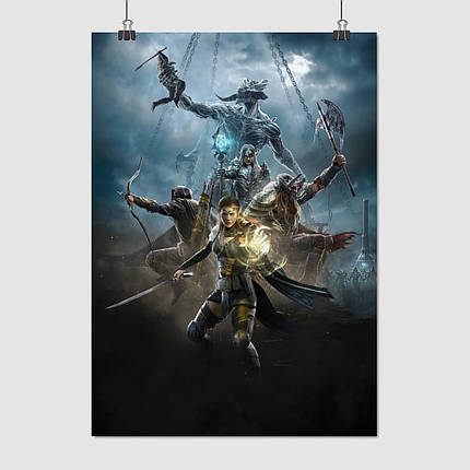 Плакат "Стародавні сувої, головні персонажі, Elder Scrolls Online", 60×43см, фото 1