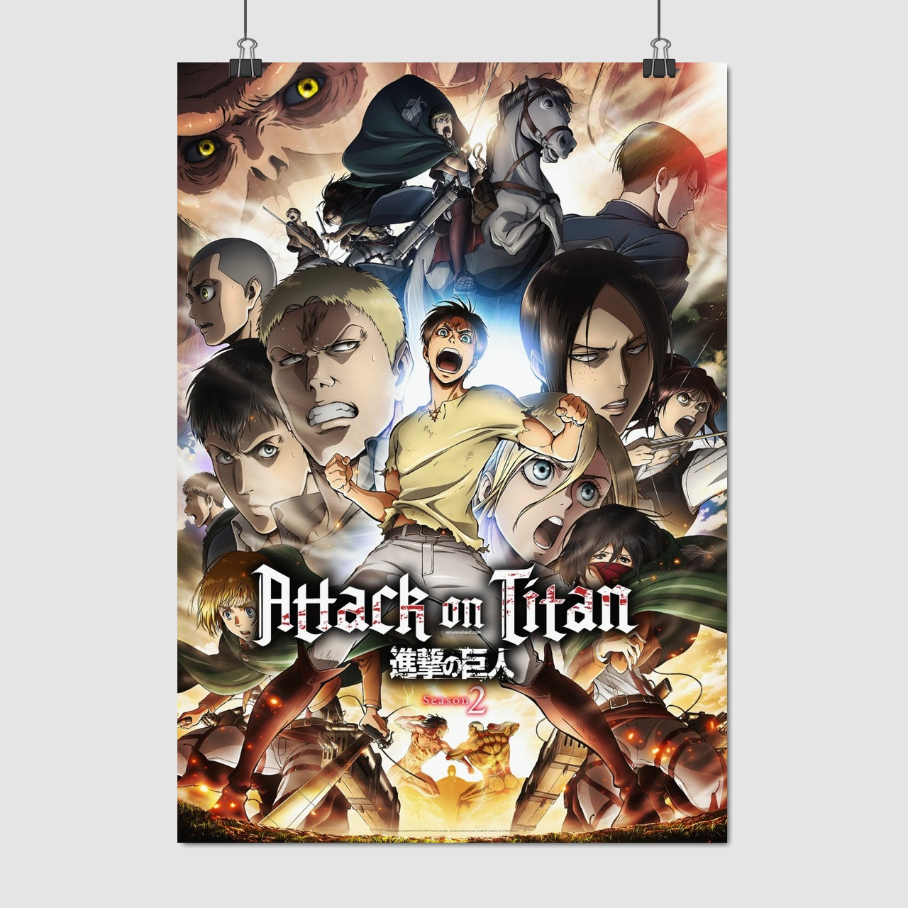 Плакат "Атака на титанів, Attack on Titans", 60×42см