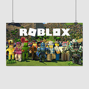 Плакат "Роблокс, Roblox", 34×60см