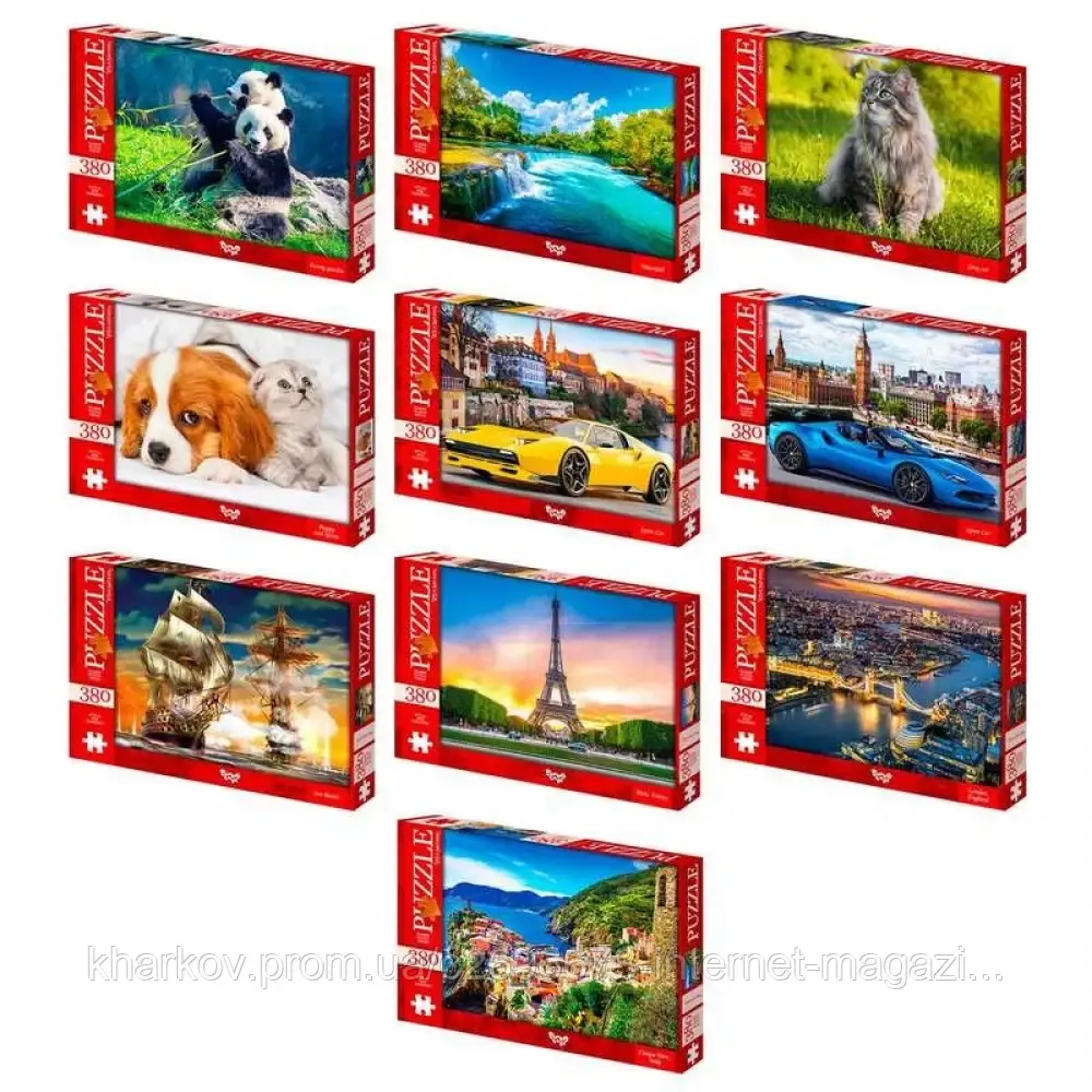 Пазл класичний на 380 елементів 6 серія