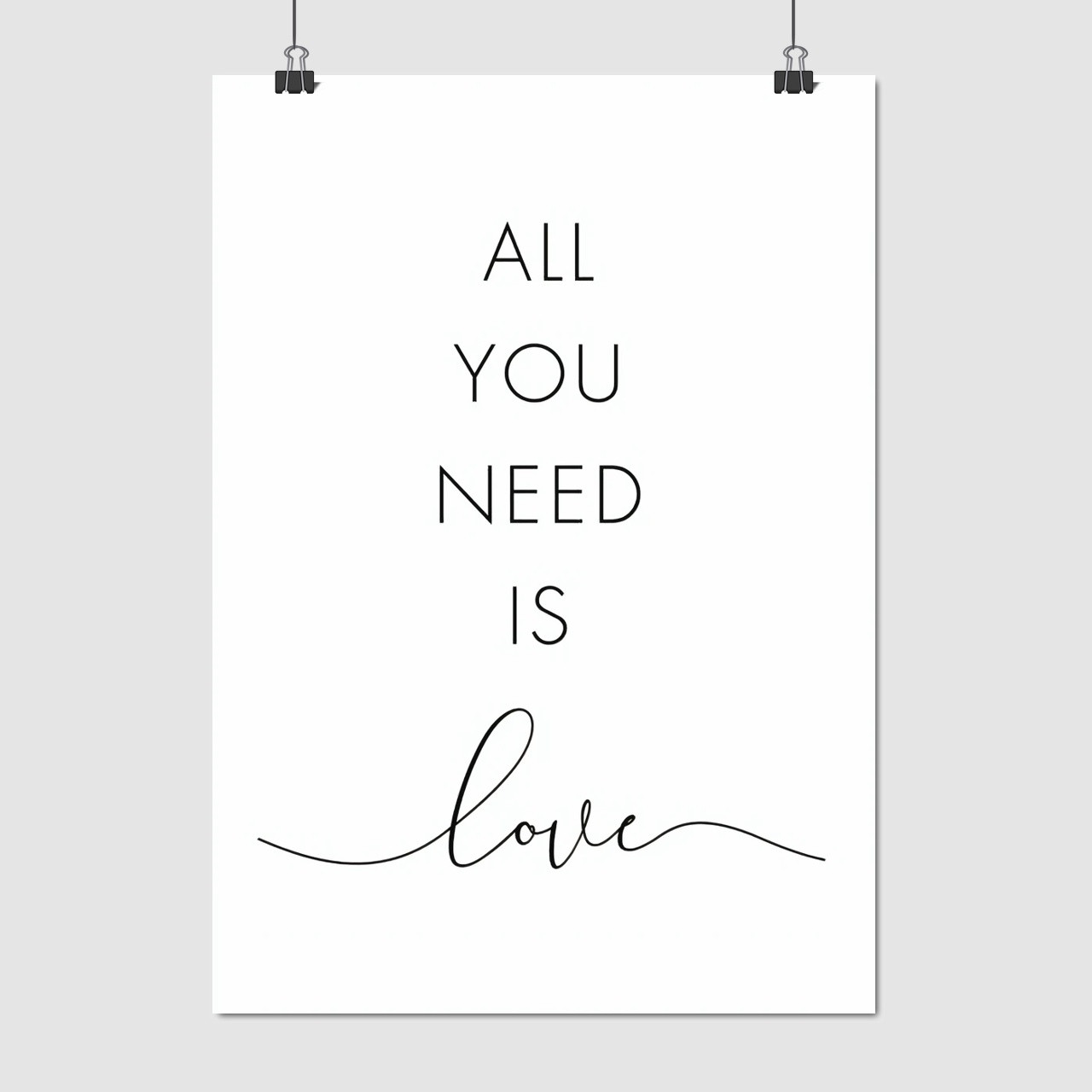 Плакат "All you need is love", 60×45см