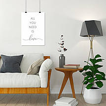 Плакат "All you need is love", 60×45см, фото 4