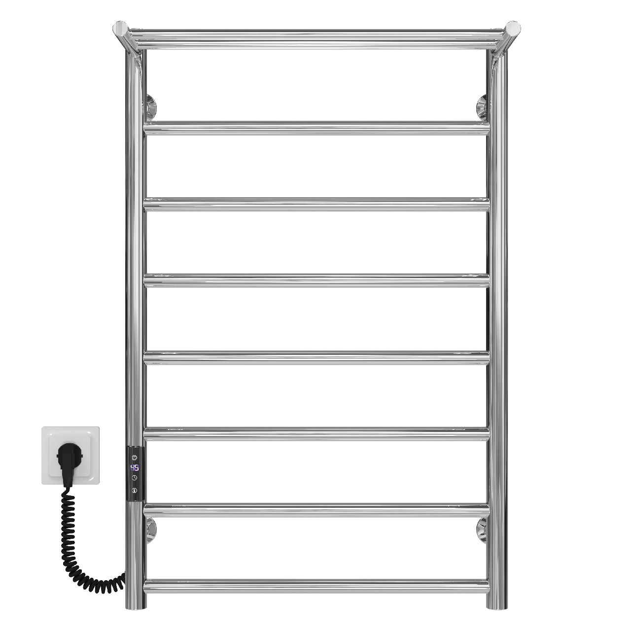 Рушникосушарка електрична Терма П8 500х800 Deffi нержавіюча сталь (Хром, JD03, Ліве підключення), фото 1