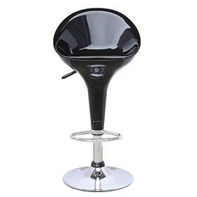 Слілець барний високий Джоллі пластик/хром чорний,білий