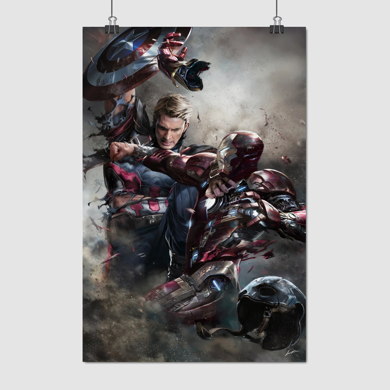 Плакат "Капітан Америка та Залізна Людина, Captain America, Iron Man", 60×40см