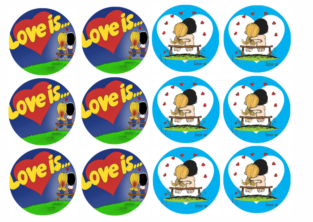 Вафельна картинка Любов - це 1