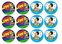 Вафельна картинка Любов - це 1