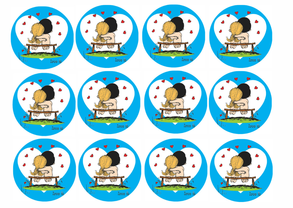 Вафельна картинка Любов - це 3