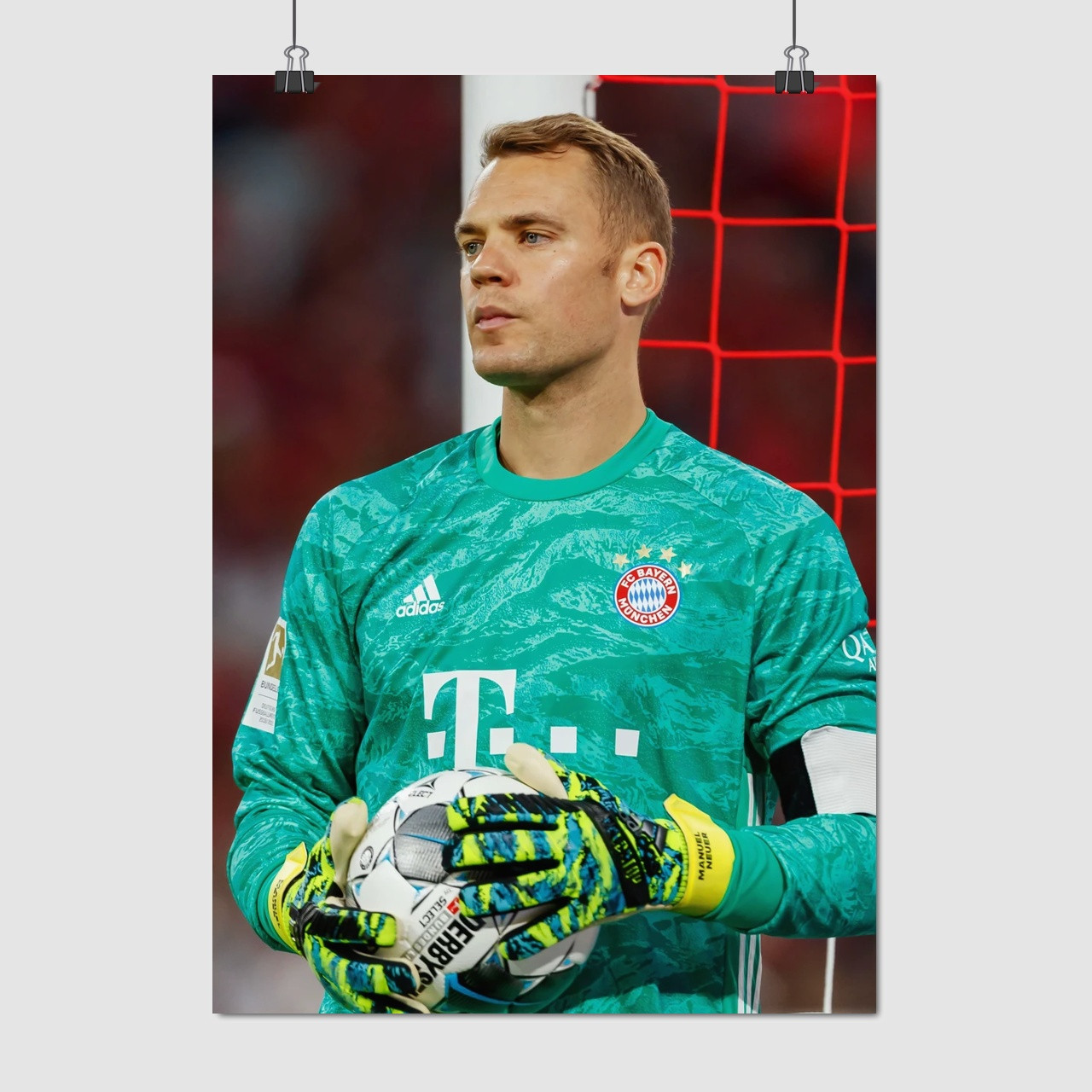 Плакат "Мануель Ноєр, воротар ФК Баварія, Manuel Neuer", 60×43см