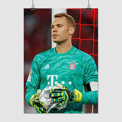 Плакат "Мануель Ноєр, воротар ФК Баварія, Manuel Neuer", 60×43см, фото 1