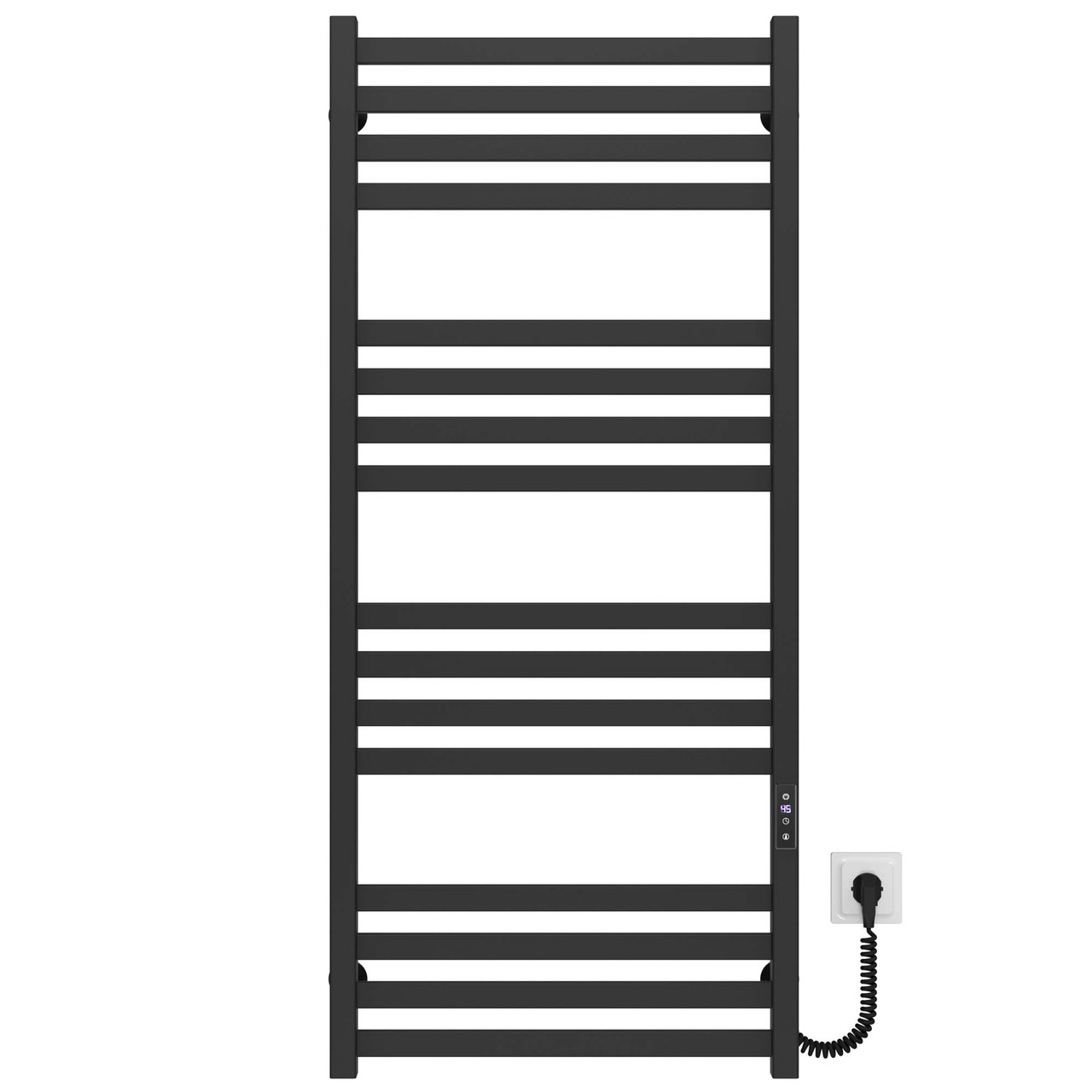 Рушникосушарка електрична Magnus П16 600х1200 Deffi нержавіюча сталь (Чорний, JD04, Праве підключення), фото 1