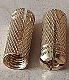 Анкер забивний латунний анкер-цанга дюбель-втулка M10 /12 х 35 мм розпірний дюбель з внутрішньою метричною різьбою, фото 3