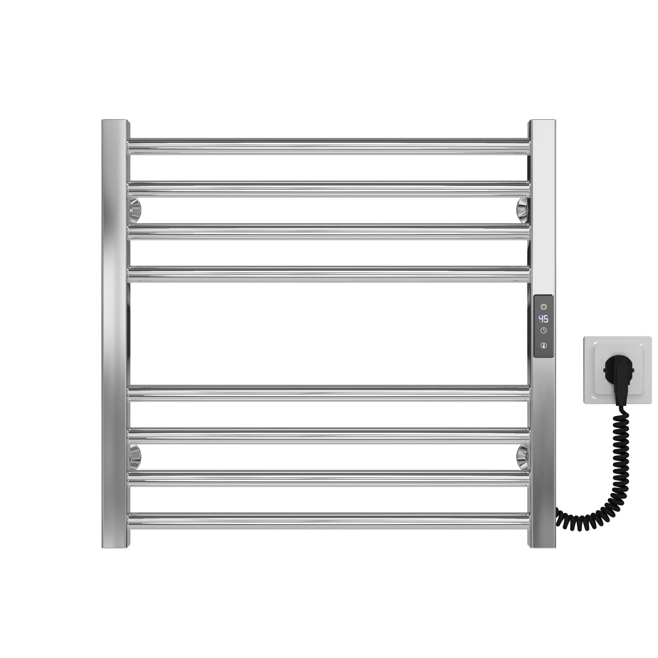 Рушникосушарка електрична Lima П8 600х500 Deffi нержавіюча сталь (Хром, JD04, Праве підключення), фото 1