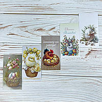 *100шт* / Набір Бирка-листівка 50х90 мм / друк-Асорті (№5) / 50х90мм