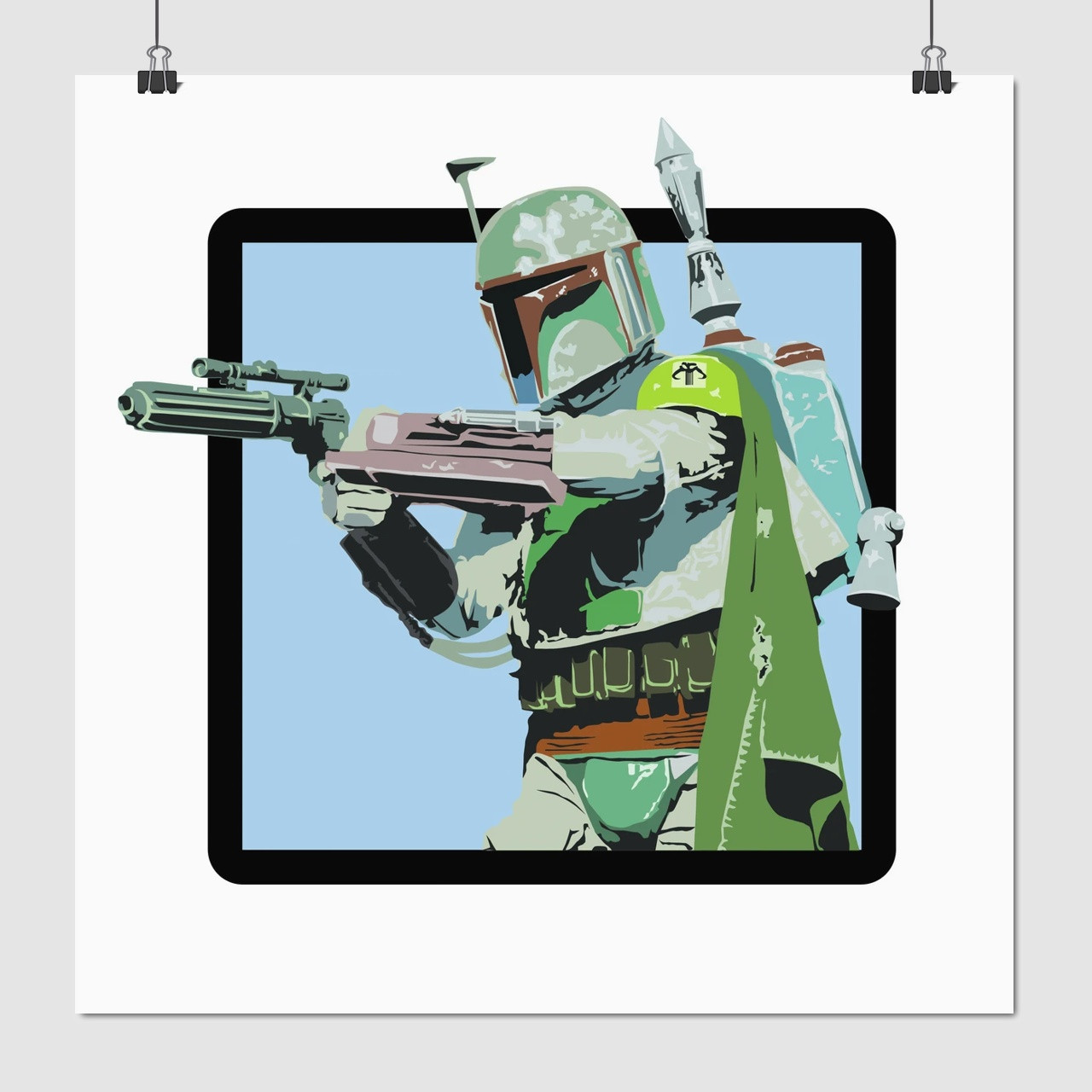 Плакат "Боба Фетт, Boba Fett", 60×60см