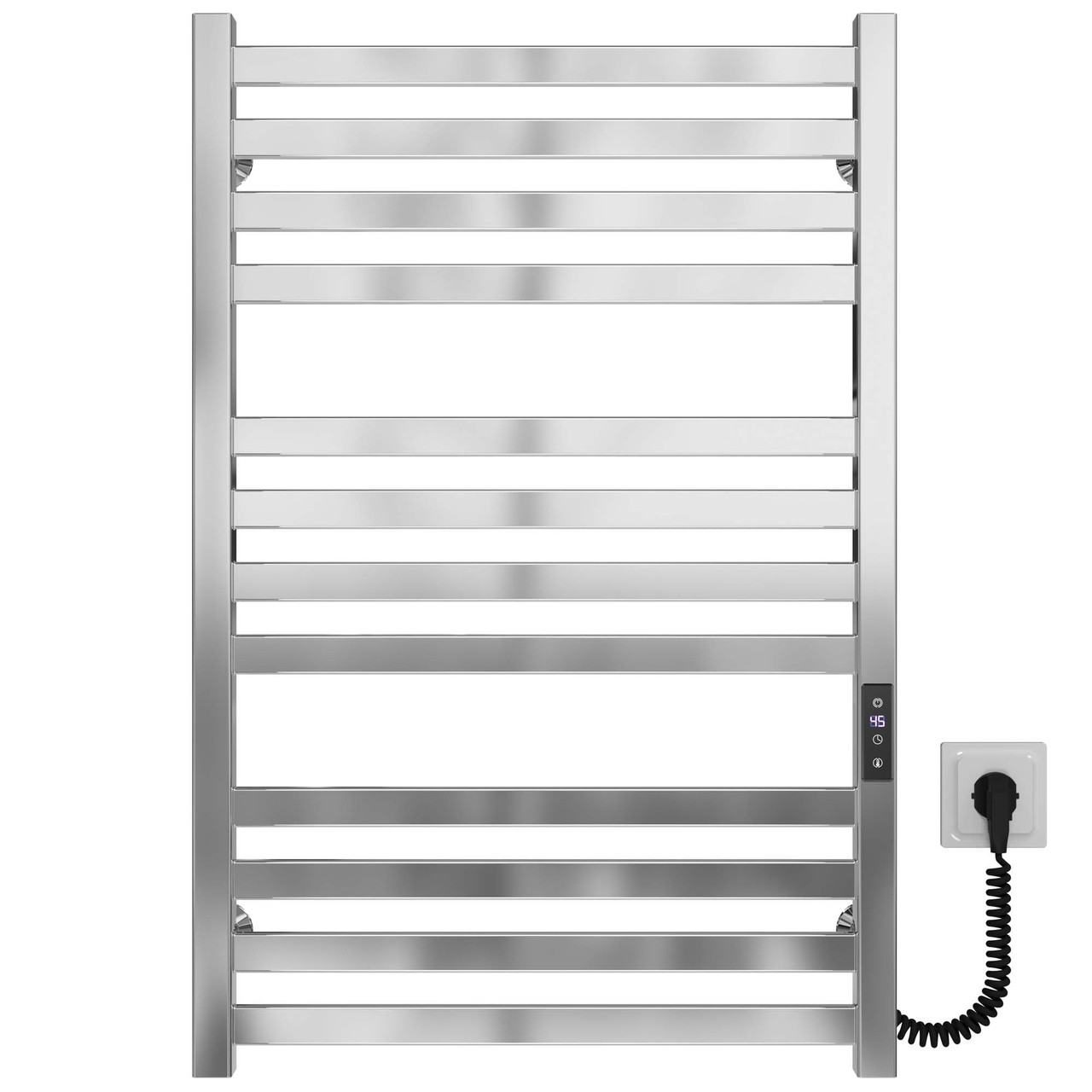 Рушникосушарка електрична Magnus П12 600х800 Deffi нержавіюча сталь (Хром, JD04, Праве підключення), фото 1