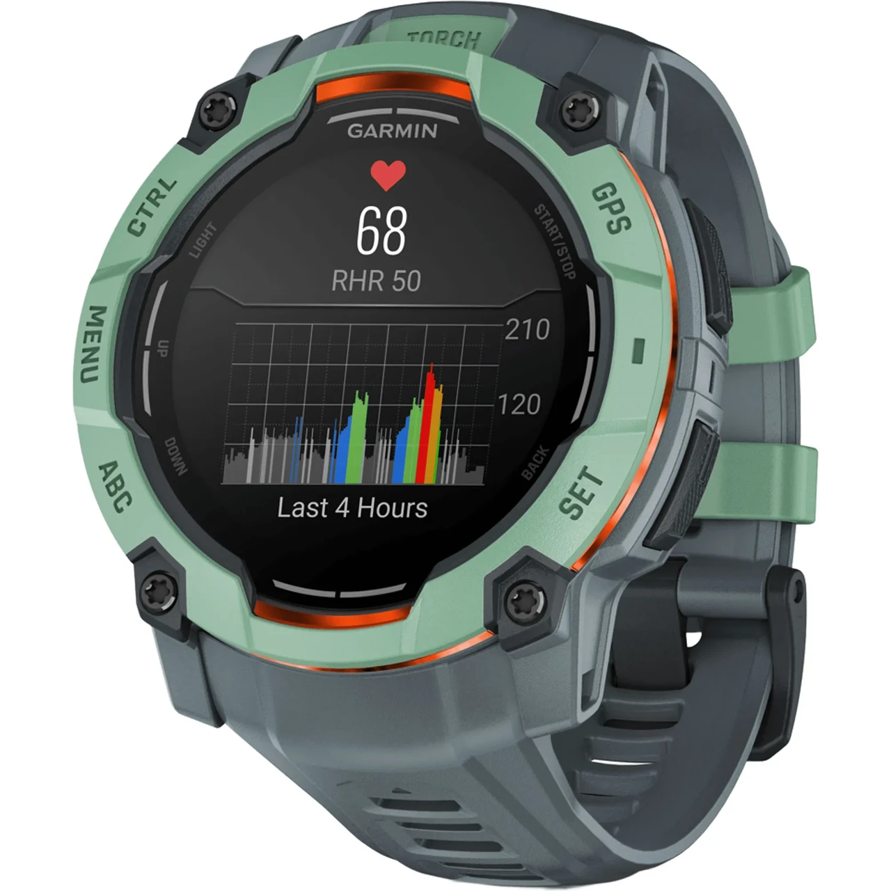Смарт-годинник Garmin Instinct 3 50mm AMOLED Neo Tropic with Twilight Band (010-03020-01)