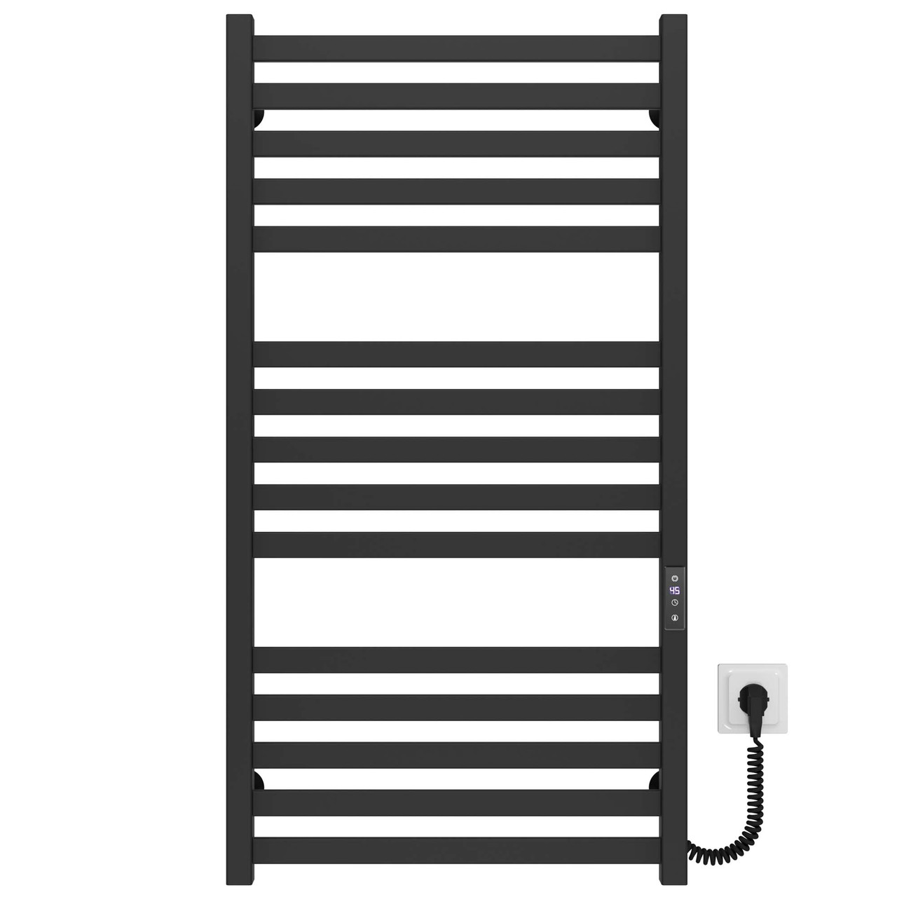 Рушникосушарка електрична Magnus П15 500х1000 Deffi нержавіюча сталь (Чорний, JD04, Праве підключення), фото 1