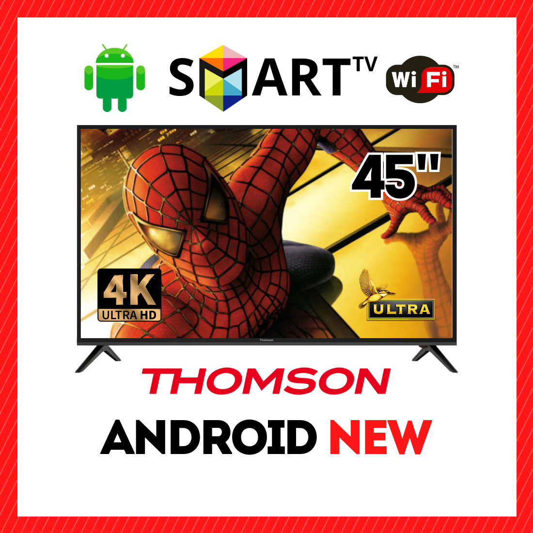 Телевізор Thomson 45" Smart-TV/Full HD/DVB-T2/USB (1920×1080) Android 13.0 + пульт ДУ