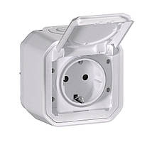 Розетка 2К+З з гвинтовими клемами, Legrand PLEXO IP55 білий (069771L)