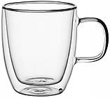 Набір 2 скляні кухлі Kamille 350 мл, термокухлі з подвійними стінками, фото 2