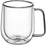 Набір скляних кухлів Kamille 300 мл, 2 термокухлі з подвійними стінками, фото 3