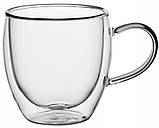 Набір 2 скляні чашки Kamille 250 мл, термочашки з подвійними стінками (високі), фото 2