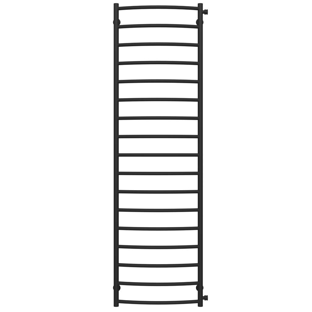Рушникосушарка водяна Класік П17 500х1800 Deffi нержавіюча сталь (Чорний, Бокове праве підключення), фото 1