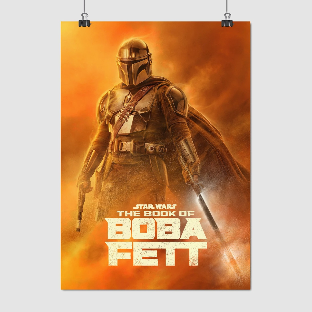 Плакат "Книга Боби Фетта, Мандо, The Book of Boba Fett, Mando", 60×43см
