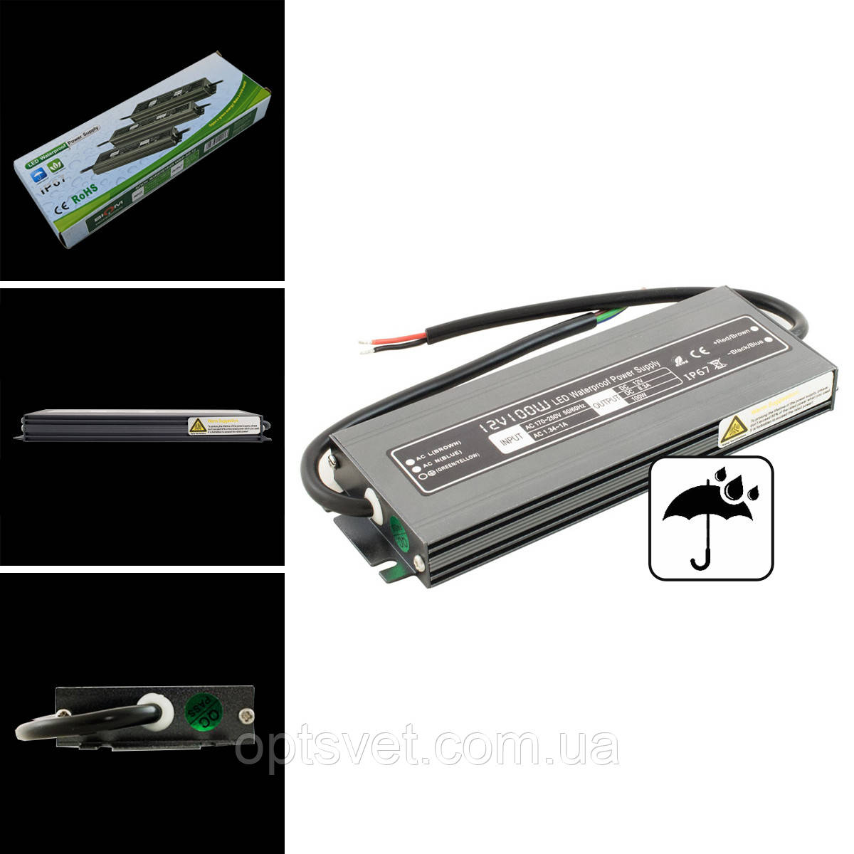 Блок живлення BIOM Professional DC12 100 W WBP-100 8,3 А герметичний