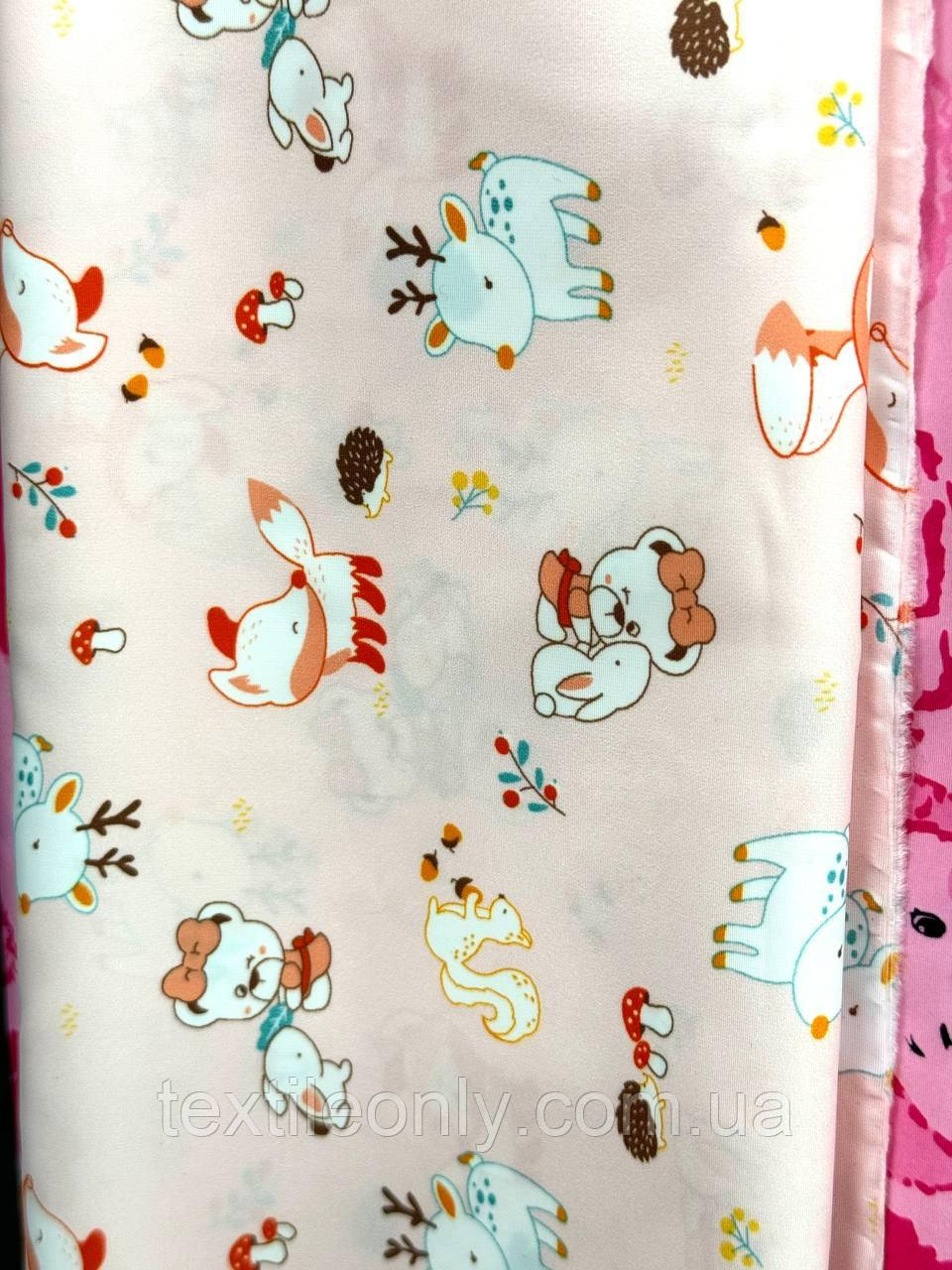 Тканина Плащівка принт звірята ширина 150 см