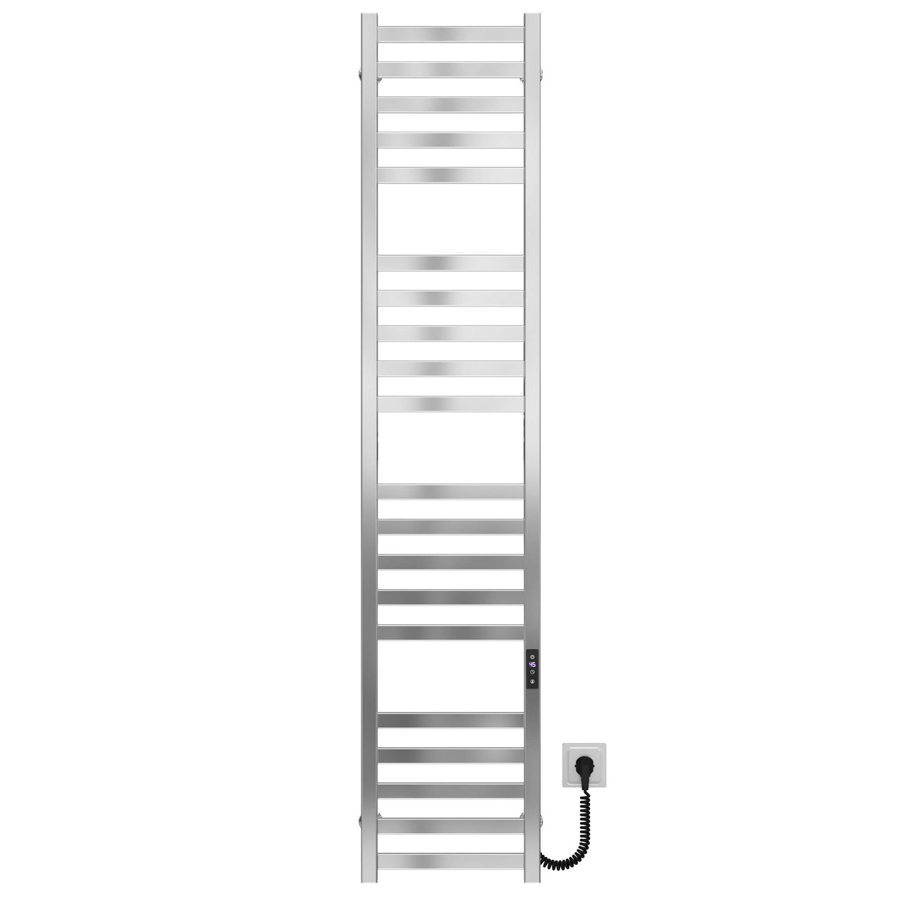 Рушникосушарка електрична Magnus П20 200х1600 Deffi нержавіюча сталь (Хром, JD04, Праве підключення), фото 1