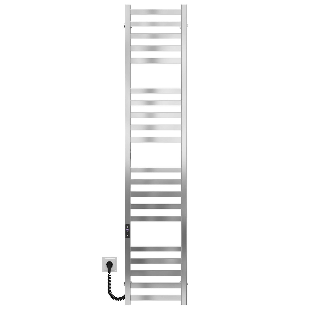 Рушникосушарка електрична Magnus П20 300х1600 Deffi нержавіюча сталь (Хром, JD04, Ліве підключення), фото 1