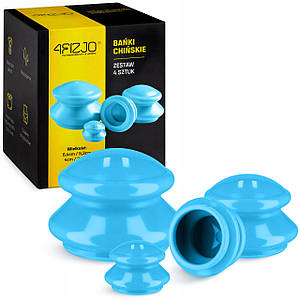 Вакуумні масажні банки 4FIZJO для тіла (кітайські/антицелюлітні банки) 4 шт 4FJ0233 Poland