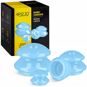 Вакуумні масажні банки 4FIZJO силіконові для тіла (китайські/антицелюлітні банки) 4 шт 4FJ0234 Poland