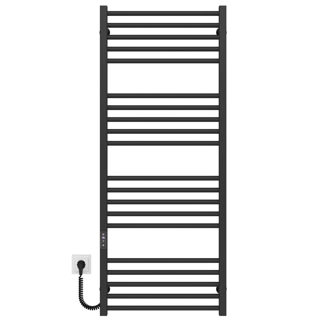 Рушникосушарка електрична Lima П20 600х1300 Deffi нержавіюча сталь (Чорний, JD04, Ліве підключення), фото 1