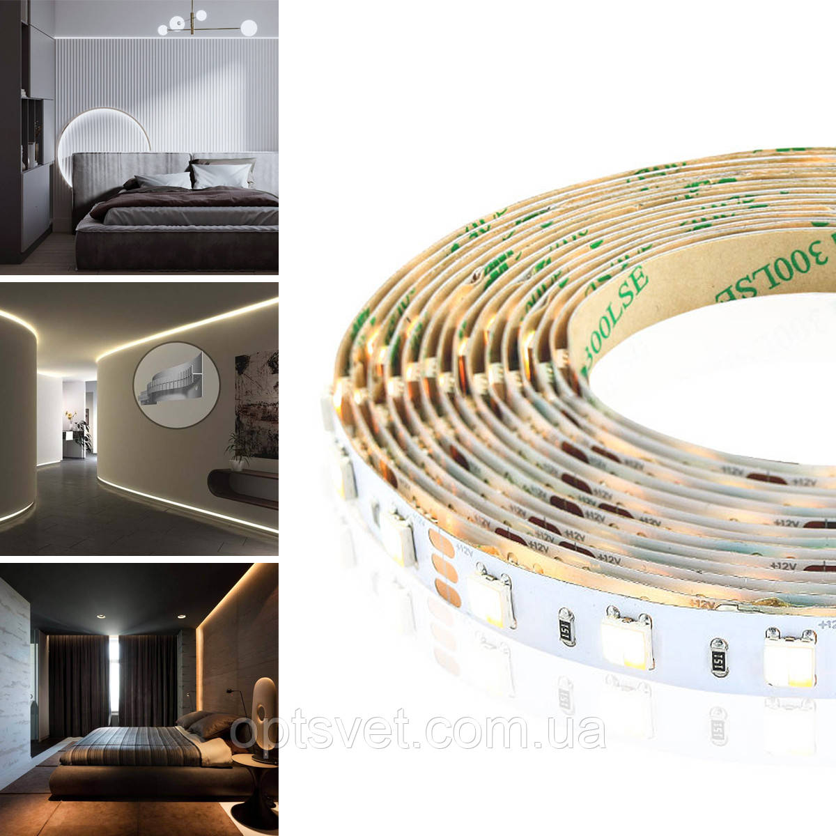 Світлодіодна стрічка OEM ST-12-5050-60-WW/CW-20 DOUBLE CCT, негерметична, 1 м, фото 1