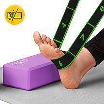 Еспандер із петлями для розтяжки 4FIZJO 90 см 4FJ0294 Poland, фото 5